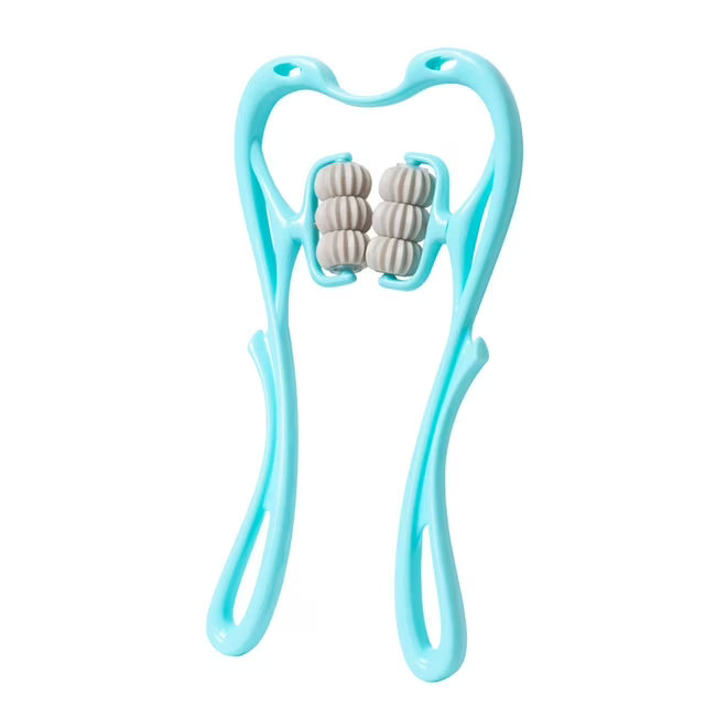 6-Wheel Cervical Neck Massager 🌿🔥| 🌀 Deep Tissue Relief | 🏡 Perfect for Home & Travel ✨