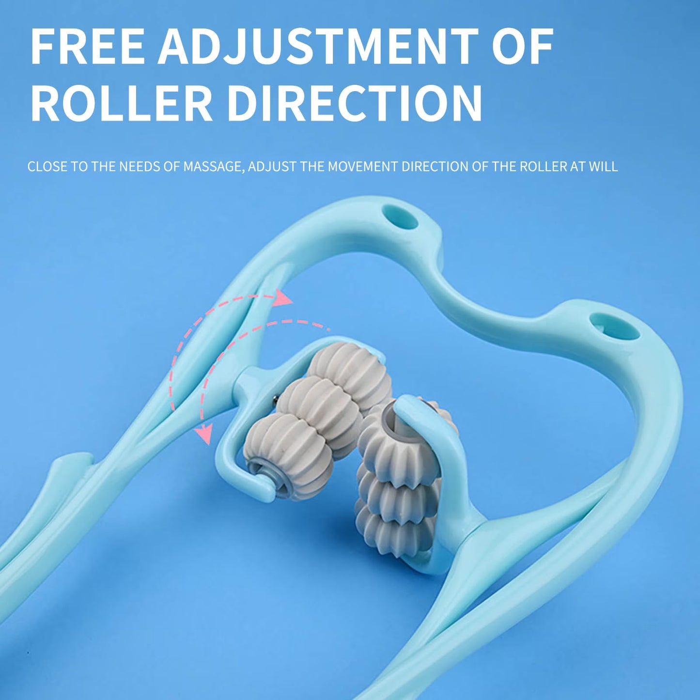 6-Wheel Cervical Neck Massager 🌿🔥| 🌀 Deep Tissue Relief | 🏡 Perfect for Home & Travel ✨