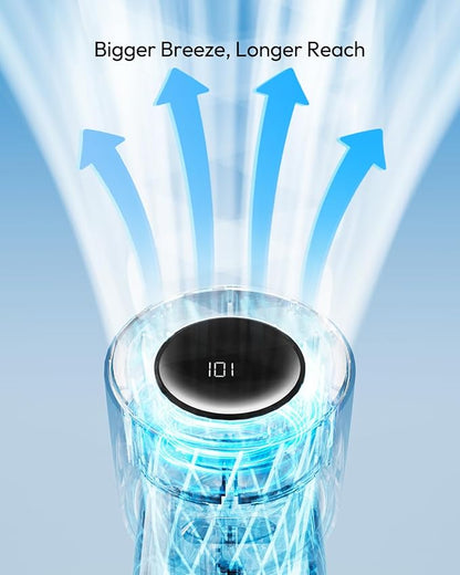 🌬️ Mini Portable Handheld Fan 🔋 3600mAh USB Rechargeable Turbo Fan with Digital Display ✨