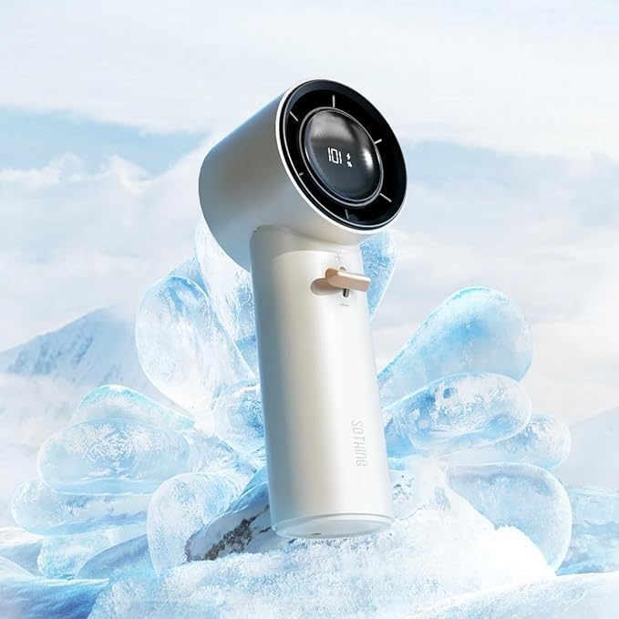 🌬️ Mini Portable Handheld Fan 🔋 3600mAh USB Rechargeable Turbo Fan with Digital Display ✨