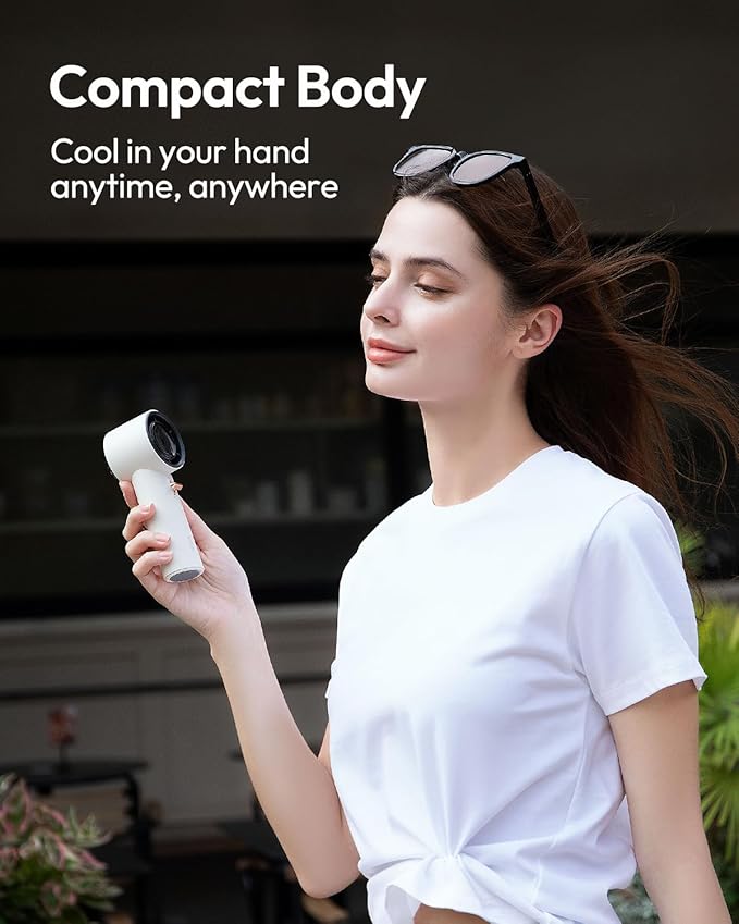 🌬️ Mini Portable Handheld Fan 🔋 3600mAh USB Rechargeable Turbo Fan with Digital Display ✨