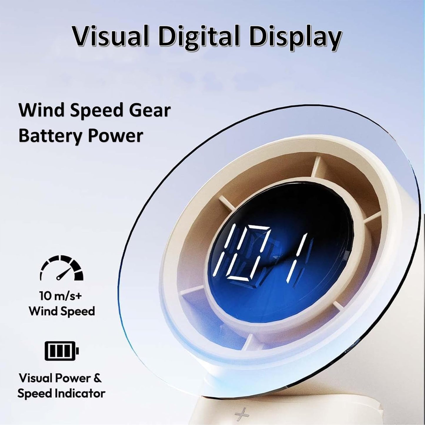 🌬️ Mini Portable Handheld Fan 🔋 3600mAh USB Rechargeable Turbo Fan with Digital Display ✨