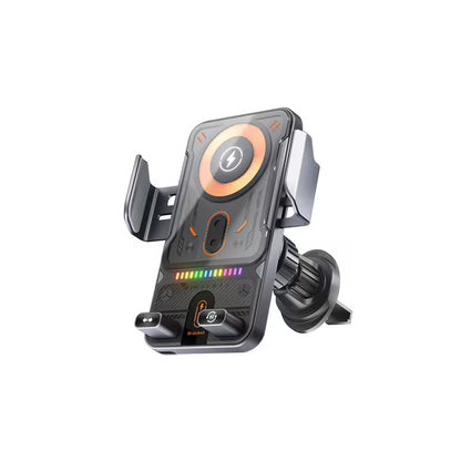 Wireless Charging Car Phone – Auto Rotating 2-in-1 Fast Charger