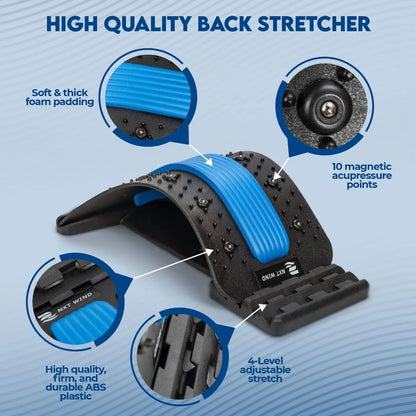 Magic Back Stretcher | Lumbar Massage Support | Spine Pain Relief | Posture Corrector