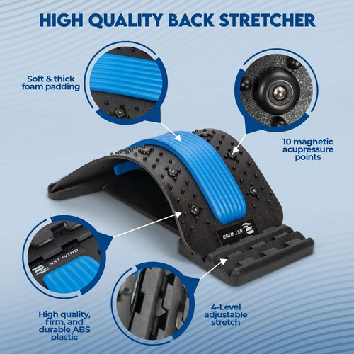 Magic Back Stretcher | Lumbar Massage Support | Spine Pain Relief | Posture Corrector