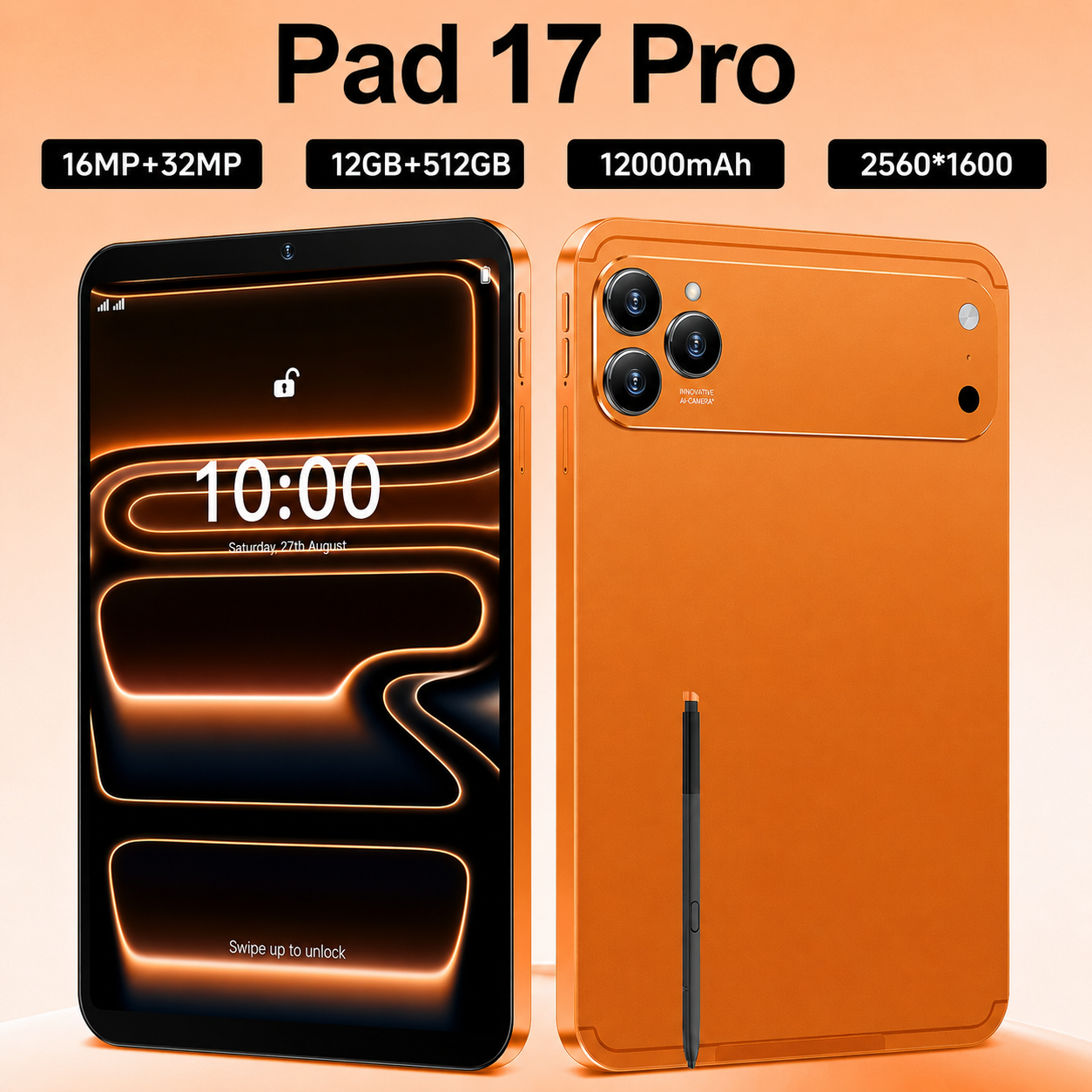 17Pro Max Tablet - 12GB Ram 512Gb Storage