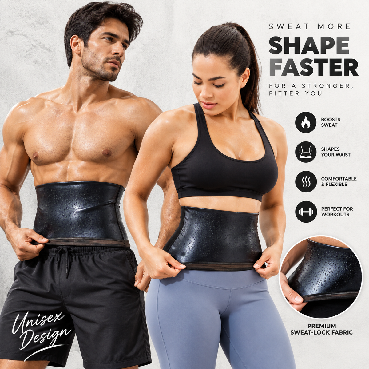 Unisex Belly Sweat Shaper – Waist Trimmer Belt