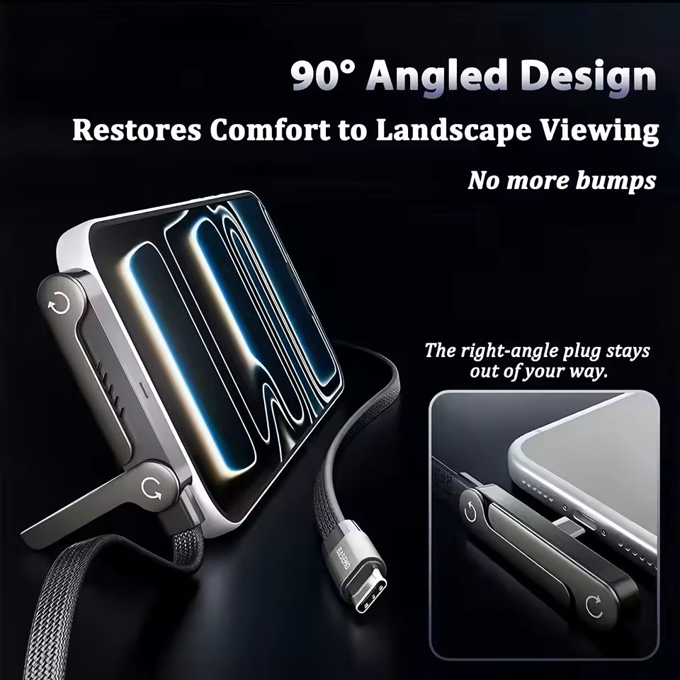 Foldable Charging Cable with Built-in Stand – 240W Ultra-Fast Charging & Data Cable