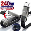 Foldable Charging Cable with Built-in Stand – 240W Ultra-Fast Charging & Data Cable