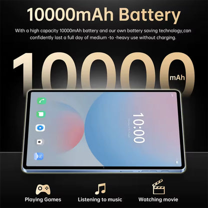 🔥 S50 Pro Tablet PC | 6GB RAM 💨 256GB Storage 💾 | 5G Supported 📶 + 🎁 Free Gifts