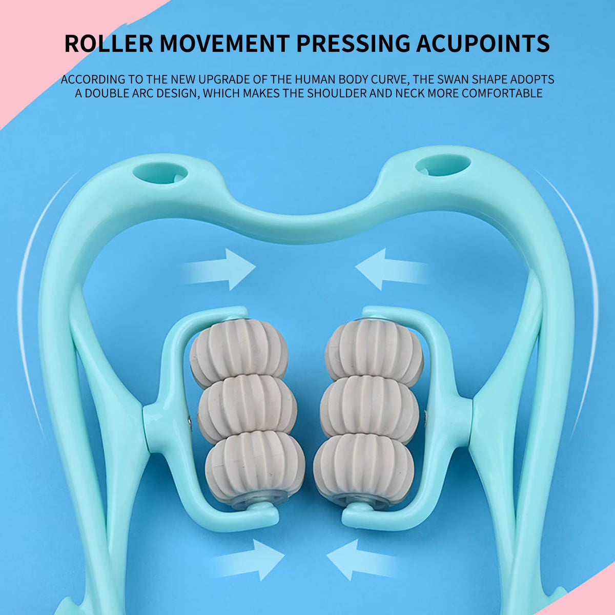 6-Wheel Cervical Neck Massager 🌿🔥| 🌀 Deep Tissue Relief | 🏡 Perfect for Home & Travel ✨