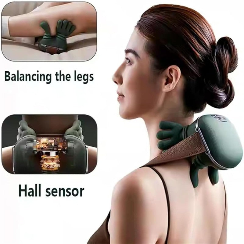 💆 Neck & Back Massager with Heat 🔥 | Wireless & Portable