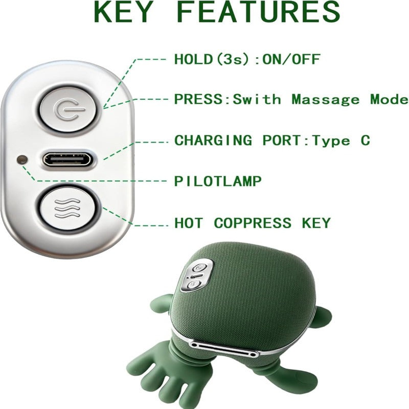 💆 Neck & Back Massager with Heat 🔥 | Wireless & Portable