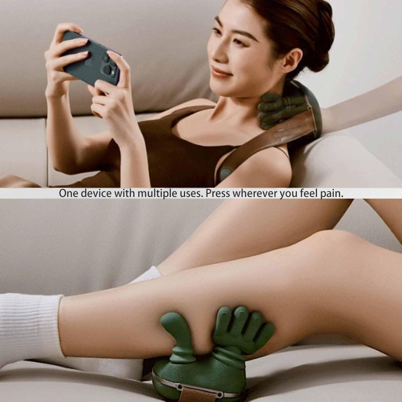 💆 Neck & Back Massager with Heat 🔥 | Wireless & Portable