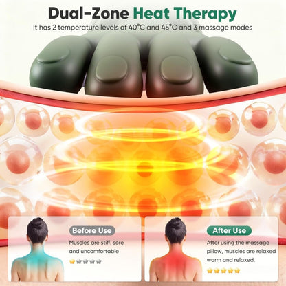 💆 Neck & Back Massager with Heat 🔥 | Wireless & Portable