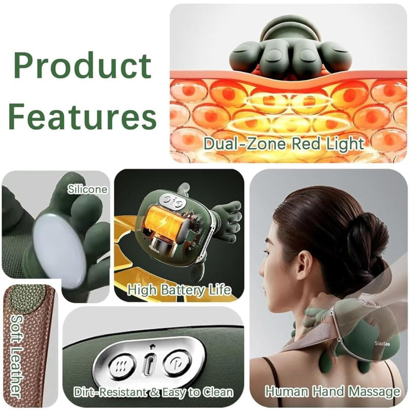 💆 Neck & Back Massager with Heat 🔥 | Wireless & Portable