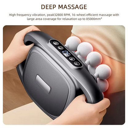 High-Frequency Fascia Massage Gun – Deep Tissue Body, Neck & Shoulder Massager with Red Light Therapy