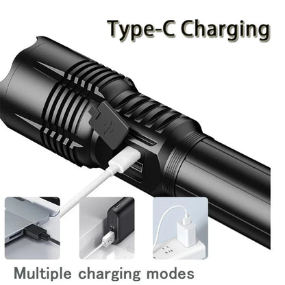 🔦 TrixHub Rechargeable High Lumens LED Flashlight & USB-C Fast Charging