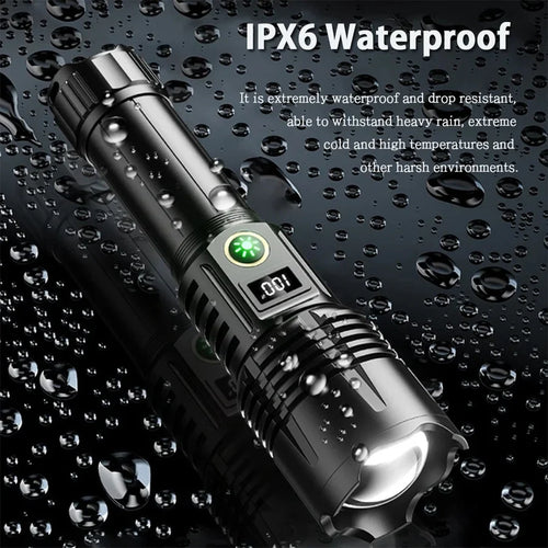 🔦 TrixHub Rechargeable High Lumens LED Flashlight & USB-C Fast Charging